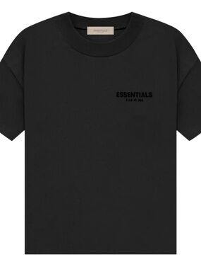 Fear of God ESSENTIALS Black Logo Tee